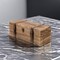 Wooden Wine and Whiskey Gift Box – Rustic Brown Box with Locking Latch and Leather Straps, Ideal for Christmas, Weddings, Champagne, or Beer Gifts (14 × 5 × 5 Inches)